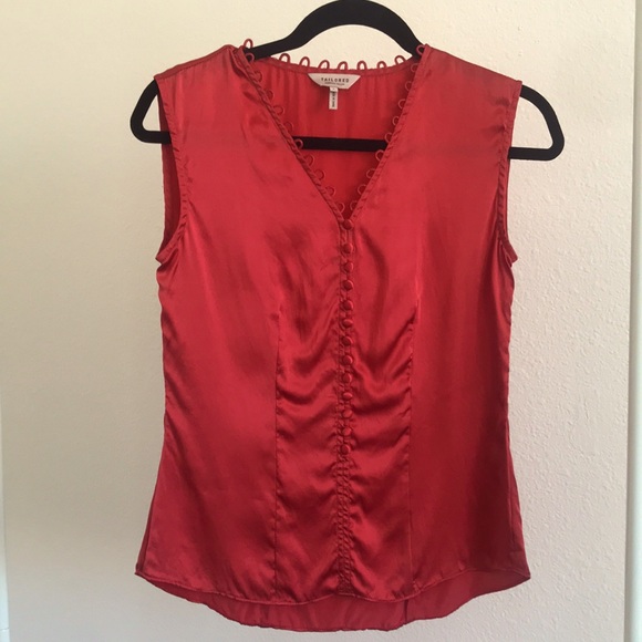 Rebecca Taylor Real Silk Button Front Top - Picture 2 of 5